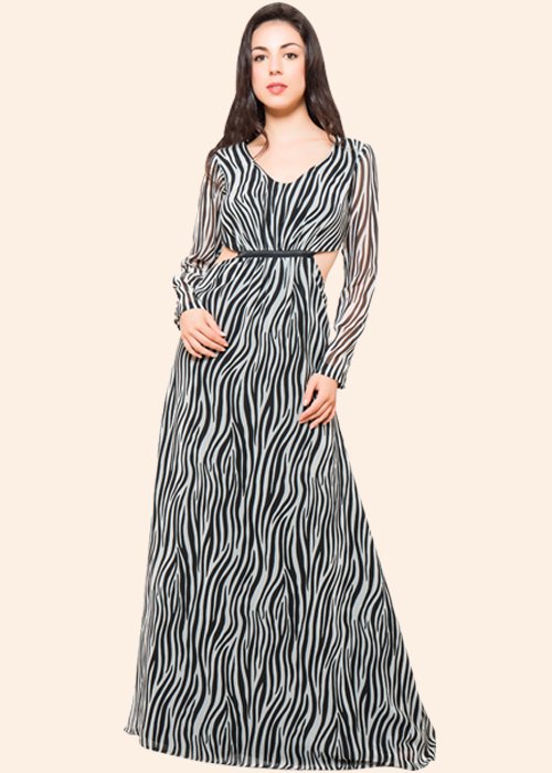 Zebra Print Gown