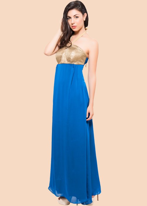 Gold and Blue Maxi