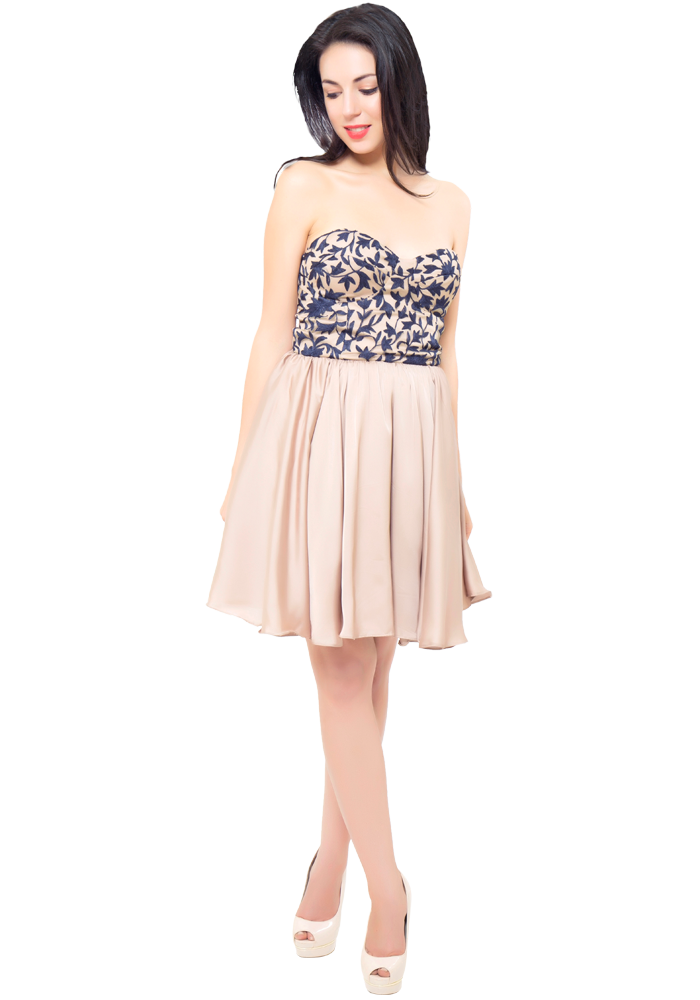 Bronze and Blue Dress