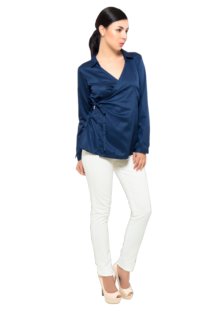 Blue Wrap Shirt